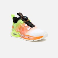 Zapatillas New Athletic Lifestyle Teens Sking106 Naranja Con Verde Limon Niño